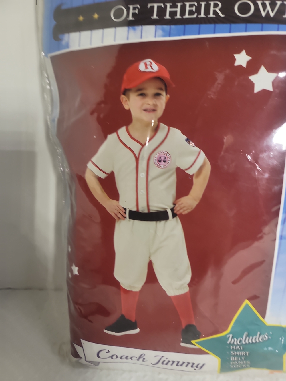 Kids Baseball Costume - Red & Cream Coach Outfit
